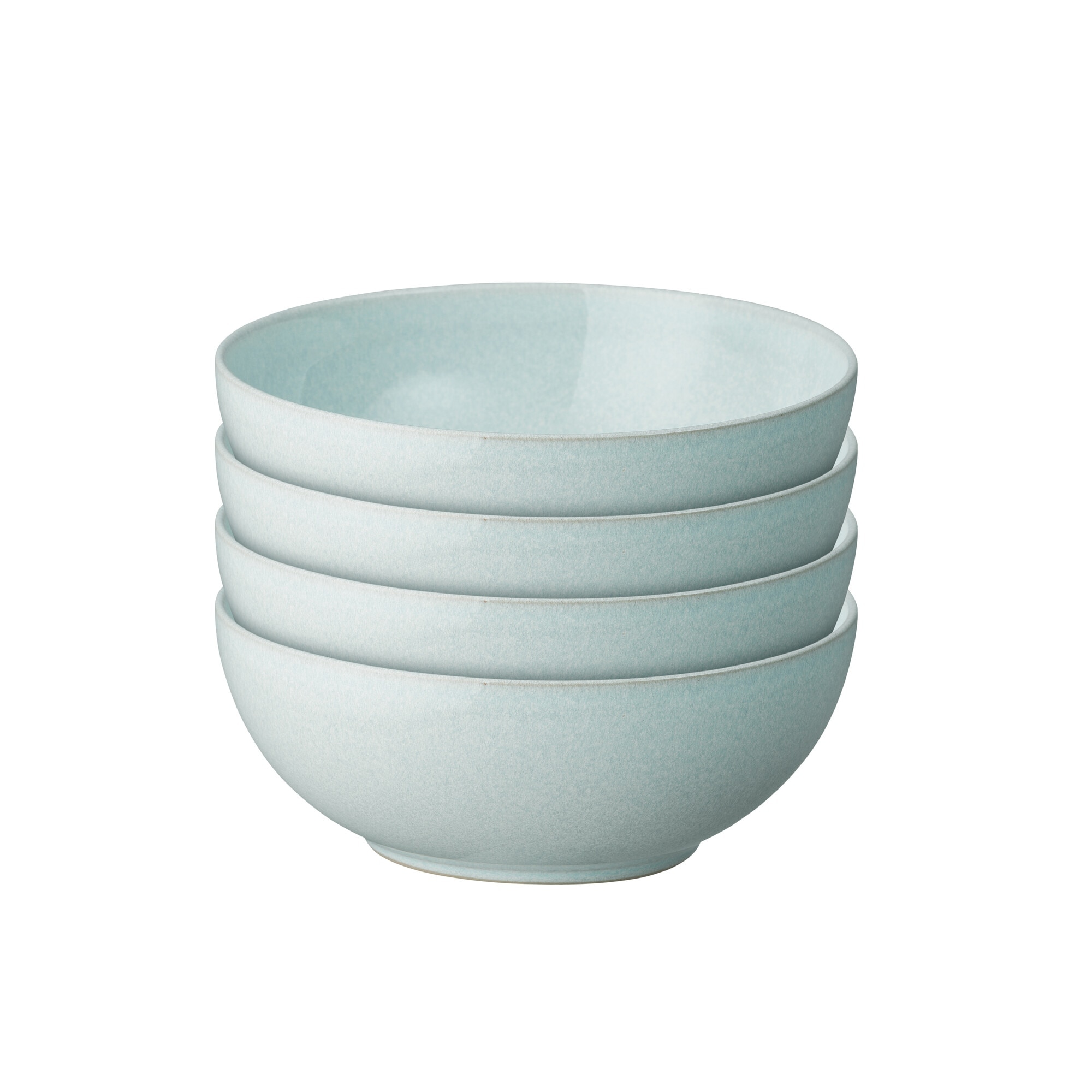 Product photograph of Elements Jade Light Green Coupe Cereal Bowl Set Of 4 from Denby Retail Ltd